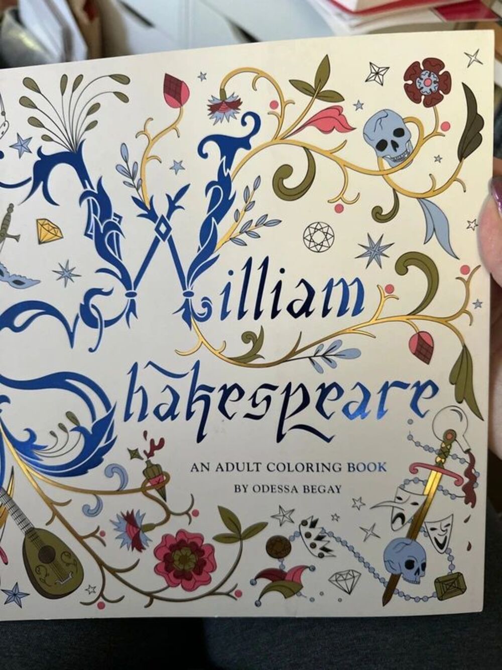 William Shakespeare, large adult coloring book art book